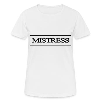 Maîtresse ou bdsm domina - T-shirt respirant Femme - blanc - Devant - AI Model Female 172 dark (172cm)