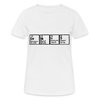 Genius Periodensystem Element - Frauen T-Shirt atmungsaktiv - Weiß - Vorne - AI Model Female 172 dark (172cm)