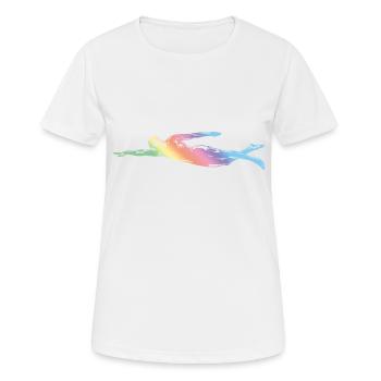 Silhouette de natation - T-shirt respirant Femme - blanc - Devant - AI Model Female 172 dark (172cm)