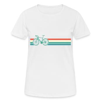 Fahrrad Vintage Retro - Frauen T-Shirt atmungsaktiv - Weiß - Vorne - AI Model Female 172 dark (172cm)