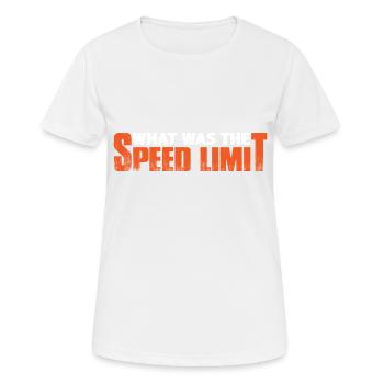 What Was The Speed Limit 8 - Frauen T-Shirt atmungsaktiv - Weiß - Vorne - AI Model Female 172 dark (172cm)