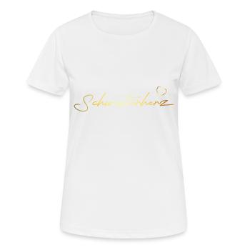 Schwesterherz in Gold - Frauen T-Shirt atmungsaktiv - Weiß - Vorne - AI Model Female 172 dark (172cm)