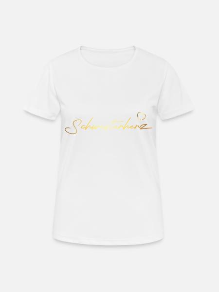Schwesterherz in Gold - Frauen T-Shirt atmungsaktiv - Weiß