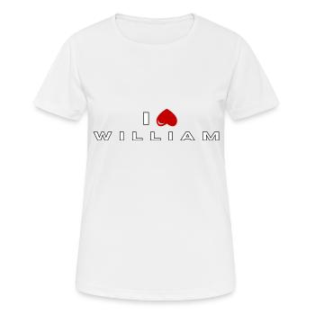 Je déteste William - T-shirt respirant Femme - blanc - Devant - AI Model Female 172 dark (172cm)
