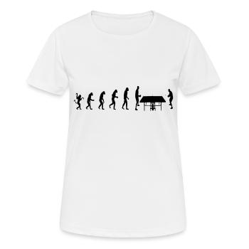 Table Tennis Evolution Sport - Women's Breathable T-Shirt - white - Front - AI Model Female 172 dark (172cm)