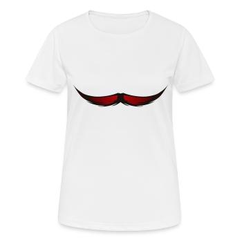 Schnurrbart Schnurrbart Hipster 610 B - Frauen T-Shirt atmungsaktiv - Weiß - Vorne - AI Model Female 172 dark (172cm)
