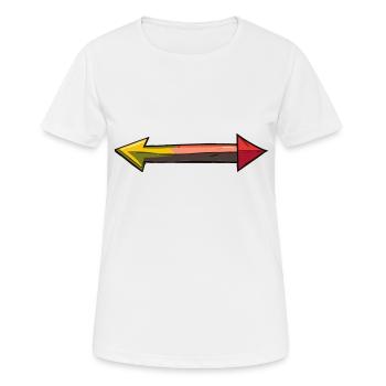 Right and left arrows - Women's Breathable T-Shirt - white - Front - AI Model Female 172 dark (172cm)