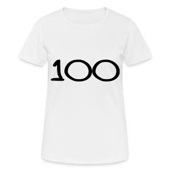 100. 100 YEARS. 100th ANNIVERSARY. 100 BIRTHDAY - Women's Breathable T-Shirt - white - Front - AI Model Female 172 dark (172cm)
