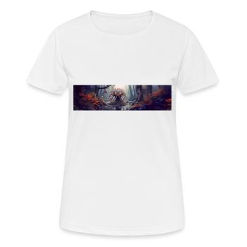 Apokalypse Welt nach der Menschheit Riesenspinne Mutant - Frauen T-Shirt atmungsaktiv - Weiß - Vorne - AI Model Female 172 dark (172cm)