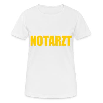 Notarzt - Frauen T-Shirt atmungsaktiv - Weiß - Vorne - AI Model Female 172 dark (172cm)