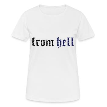 from hell_vec_2 fr - T-shirt respirant Femme - blanc - Devant - AI Model Female 172 dark (172cm)