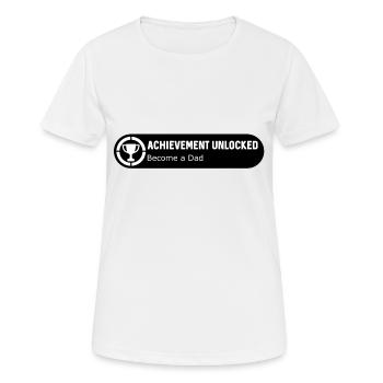 Achievement Unlocked: Become a Dad (w) - Women's Breathable T-Shirt - white - Front - AI Model Female 172 dark (172cm)