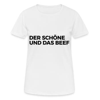 Der Schöne und das Beef - Frauen T-Shirt atmungsaktiv - Weiß - Vorne - AI Model Female 172 dark (172cm)