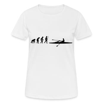 Ruderer Evolution - Frauen T-Shirt atmungsaktiv - Weiß - Vorne - AI Model Female 172 dark (172cm)