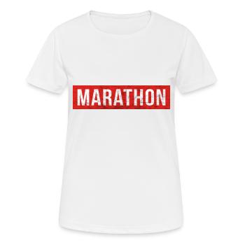 marathon - T-shirt respirant Femme - blanc - Devant - AI Model Female 172 dark (172cm)
