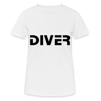 diver - Women's Breathable T-Shirt - white - Front - AI Model Female 172 dark (172cm)