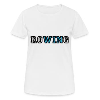 Rangée d'aviron ramant sport de gouvernail Aviron Win - T-shirt respirant Femme - blanc - Devant - AI Model Female 172 dark (172cm)
