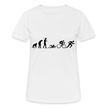 Triathlon - Frauen T-Shirt atmungsaktiv - Weiß - Vorne - AI Model Female 172 dark (172cm)