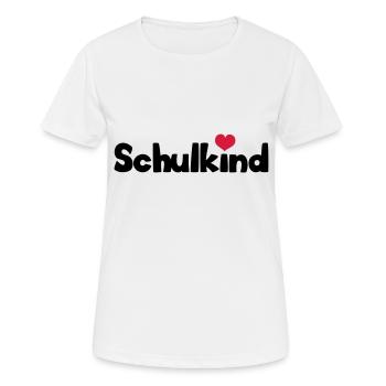 schulkind - Frauen T-Shirt atmungsaktiv - Weiß - Vorne - AI Model Female 172 dark (172cm)