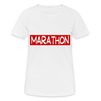 Marathon - Course à pied - Sports - Course à pied - Jogging - T-shirt respirant Femme - blanc - Devant - AI Model Female 172 dark (172cm)