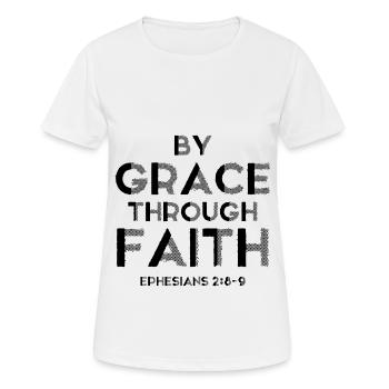 segen bibel liebe - Frauen T-Shirt atmungsaktiv - Weiß - Vorne - AI Model Female 172 dark (172cm)