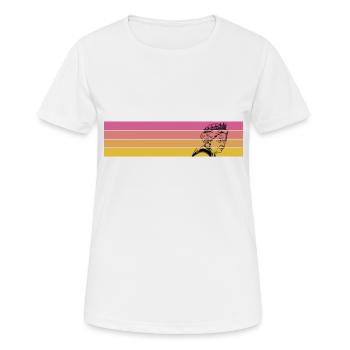 Elizabeth II rétro vintage Reine Elizabeth 2 - T-shirt respirant Femme - blanc - Devant - AI Model Female 172 dark (172cm)