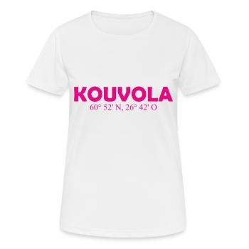 Kouvola - Finland - Coordinates Longitude Latitude - Frauen T-Shirt atmungsaktiv - Weiß - Vorne - AI Model Female 172 dark (172cm)