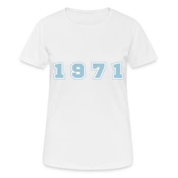 1971 Year Number - Women's Breathable T-Shirt - white - Front - AI Model Female 172 dark (172cm)