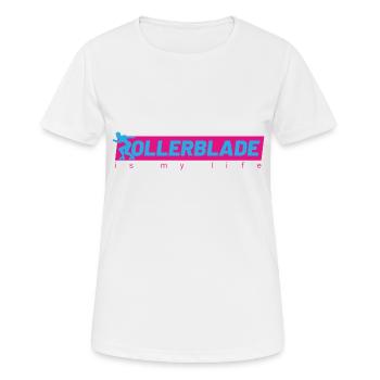rollerblade is my life - Women's Breathable T-Shirt - white - Front - AI Model Female 172 dark (172cm)
