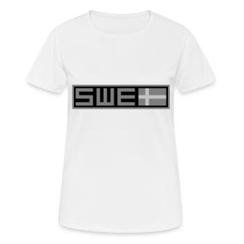 Drapeau tactique de la Suède - T-shirt respirant Femme - blanc - Devant - AI Model Female 172 dark (172cm)