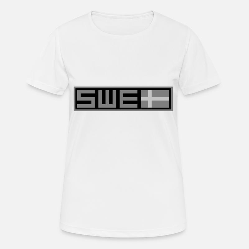 Sweden Tactical Flag - Women's Breathable T-Shirt - white
