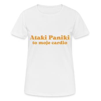 Les attaques de panique sont mon cardio | Psychologie |thérapie - T-shirt respirant Femme - blanc - Devant - AI Model Female 172 dark (172cm)