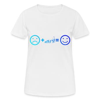 Paddle Racket Paddle Men's Paddle Tennis - Women's Breathable T-Shirt - white - Front - AI Model Female 172 dark (172cm)