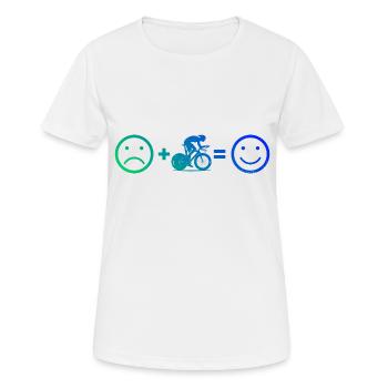 Women's Road Bike Road Bike Men's Road Bike Road Bike - Women's Breathable T-Shirt - white - Front - AI Model Female 172 dark (172cm)