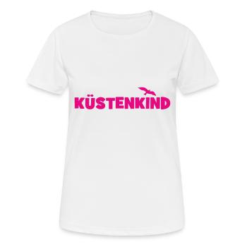 Küstenkind - Küste - Nordsee - Ostsee - Strand - Frauen T-Shirt atmungsaktiv - Weiß - Vorne - AI Model Female 172 dark (172cm)