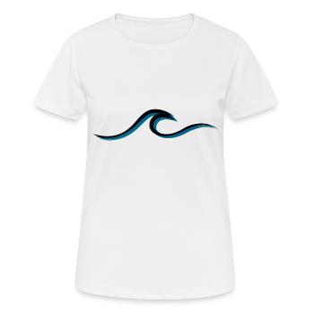 Vague vague Surf Eau Rat Surfer - T-shirt respirant Femme - blanc - Devant - AI Model Female 172 dark (172cm)
