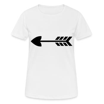Herz-Pfeil - Frauen T-Shirt atmungsaktiv - Weiß - Vorne - AI Model Female 172 dark (172cm)