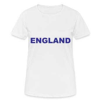 England Soccer - Football - Great Britain - Frauen T-Shirt atmungsaktiv - Weiß - Vorne - AI Model Female 172 dark (172cm)