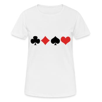 Cards 2 - T-shirt respirant Femme - blanc - Devant - AI Model Female 172 dark (172cm)