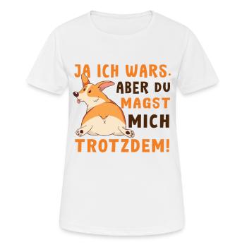Hund Hunde Lustiger Spruch - Frauen T-Shirt atmungsaktiv - Weiß - Vorne - AI Model Female 172 dark (172cm)