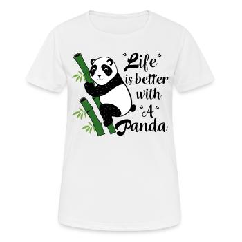 Mieux avec Panda Bambou Mignon - T-shirt respirant Femme - blanc - Devant - AI Model Female 172 dark (172cm)