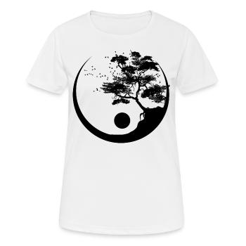 Tree Ying Yang - Women's Breathable T-Shirt - white - Front - AI Model Female 172 dark (172cm)