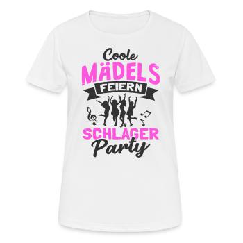 Coole Mädels Feiern Schlager Party - Frauen T-Shirt atmungsaktiv - Weiß - Vorne - AI Model Female 172 dark (172cm)