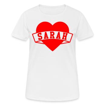 Sarah Herzen - T-shirt respirant Femme - blanc - Devant - AI Model Female 172 dark (172cm)