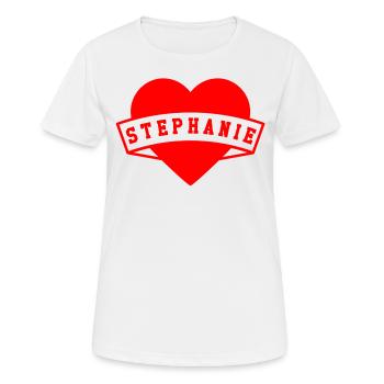 Stéphanie Herzen - T-shirt respirant Femme - blanc - Devant - AI Model Female 172 dark (172cm)