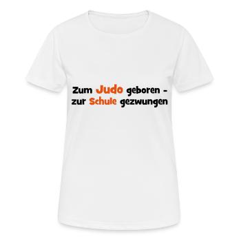 Judo - Frauen T-Shirt atmungsaktiv - Weiß - Vorne - AI Model Female 172 dark (172cm)