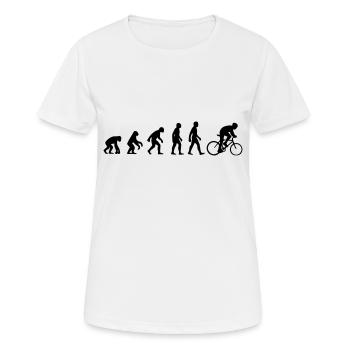 Bike Evolution - Frauen T-Shirt atmungsaktiv - Weiß - Vorne - AI Model Female 172 dark (172cm)