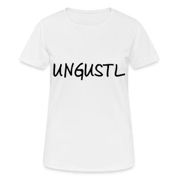 Ungustl – Wiener Dialekt - Frauen T-Shirt atmungsaktiv - Weiß - Vorne - AI Model Female 172 dark (172cm)