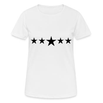 stars - Women's Breathable T-Shirt - white - Front - AI Model Female 172 dark (172cm)