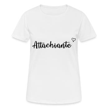 attachiante - T-shirt respirant Femme - blanc - Devant - AI Model Female 172 dark (172cm)